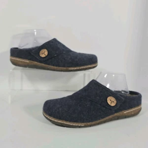 Earth Origins Ezra Round Toe Casual Slip-on Flat Clogs Women's Size 9 Dark Blue - Picture 1 of 10