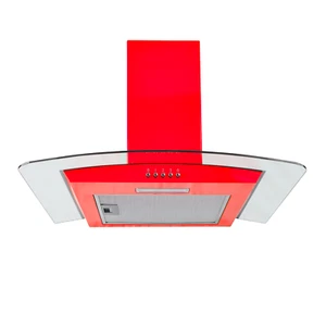 SIA CGH60RD 60cm Red Curved Glass Chimney Cooker Hood Kitchen Extractor Fan - Picture 1 of 5