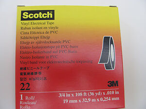 3M Scotch™ 22 Elektro-Isolierband  schwarz  19mm x 33m 