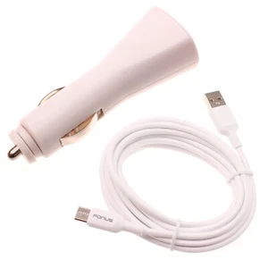 Micro USB Cable Car Charger DC Socket Wire 6ft Long Cord Plug-in for Cell Phones - Picture 1 of 7