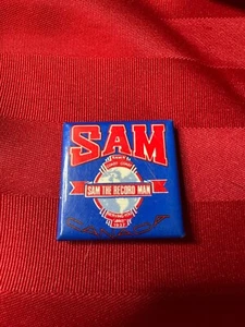 Vintage Same The Record Man Closed Retailer Nostalgia Button Pinback - Picture 1 of 5