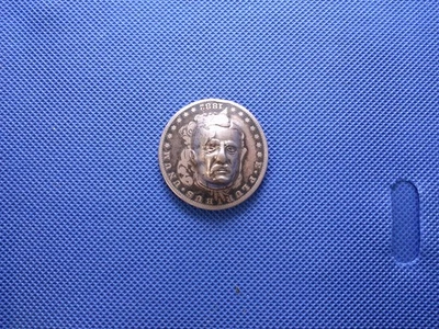 Dólar de plata Morgan 1882 ROOSEVELT POP OUT MONEDA REPOSADA Foto 1 de 4