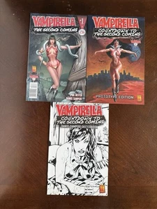 VAMPIRELLA SET OF THE SECOND COMING, COUNTDOWN COLORING BOOK Harris 2009 - Picture 1 of 2
