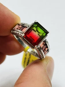 TJC watermelon quartz doublet ring UK size M new with tag - Picture 1 of 9