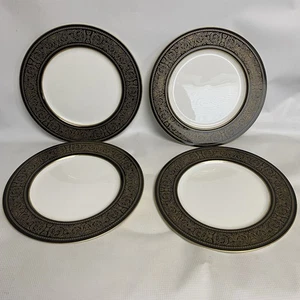 Mikasa Mount Holyoke Gold Scrolls Bone China 114 piatti 10 1/2" set di 4 - Foto 1 di 5