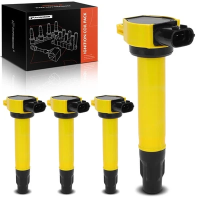 A-Premium 4x Yellow Ignition Coil for Mitsubishi Outlander 2008-2013 Lancer RVR - Image 1 of 4