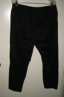 #442 Nautica Womens Tencel Ankle Trousers In Black Sz 12/32 Work Casual Business - Image 1 of 4