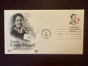 US FDC COVER 1980 YEAR E. BISSELL NURSE TUBERCULOSIS HEALTH MEDICINE SCOTT 1823 - Picture 1 of 1