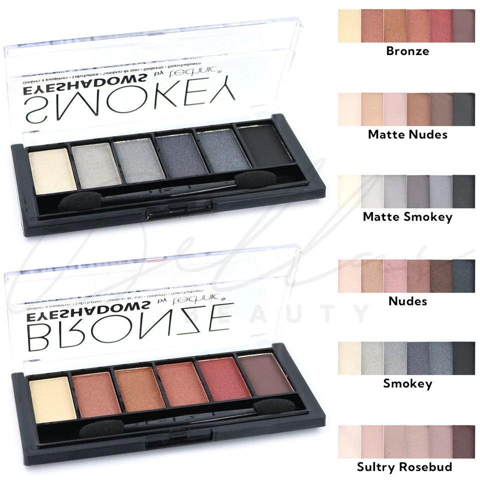 TECHNIC 6 Colour Eyeshadow Nude Matte Sultry Smokey Palette Kit *CHOOSE SHADE* - Image 1 of 1