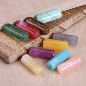 20 Stück Zylinder 20x8mm Acryl Kunststoff Lose Perlen für Schmuckherstellung - Bild 1 von 15