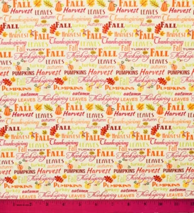 Thanksgiving Fabric - HALF YARD  Quilting 100% Cotton Autumn Fall Orange Blender - Picture 1 of 1