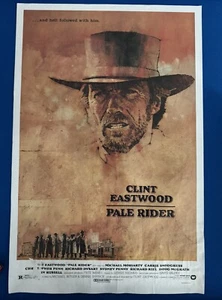 1985 PALE RIDER ORIGINAL ONE SHEET MOVIE POSTER 27x41 CLINT EASTWOOD COWBOY - Bild 1 von 14