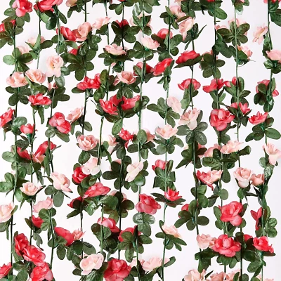 2Pcs 16.4Ft Flower Garland Artificial Rose Vines for Bedroom - Image 1 of 4