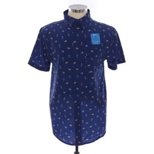 Mr. Swim 4 Way Stretch 2 Piece Swimwear Set Hotdogs Blue Shirt and Short UPF M - Picture 1 of 15