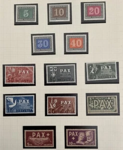 SCHWEIZ 1945-1951 ** POSTFRISCH SPITZENWERTE mit PAX BLOCKS, (58839c - Picture 1 of 2