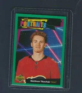 2020-21 Upper Deck Series 1 UD Portraits GREEN P-24 Matthew Tkachuk - Picture 1 of 1