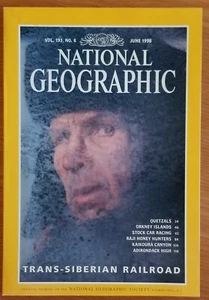 National Geographic June 1998, Trans-Siberian Railroad, Very Good Condition - Foto 1 di 2