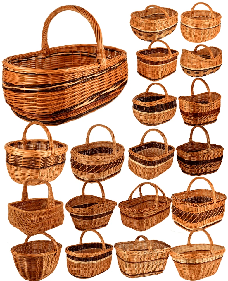 Einkaufskorb AUSWAHL Weidenkorb QUERBÜGEL Präsentkorb Autokorb Weide WIKLER - Bild 1 von 1