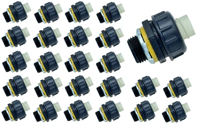 25 x AFC 1/2" Non-Metallic Liquid-Tight Straight Connector, For Arlington NMLT50 - Image 1 of 4