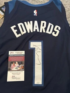 Anthony Edwards Signed Authentic Minnesota Timberwolves Jersey JSA COA Auto NBA - Picture 1 of 4