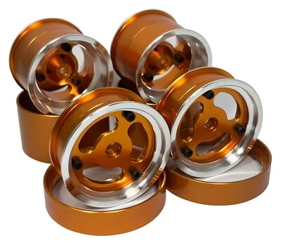 Vintage 1.5" Aluminum Wheel 3 Pieces For Team Associated RC10 Gold-Dhawk Racing - Image 1 of 3