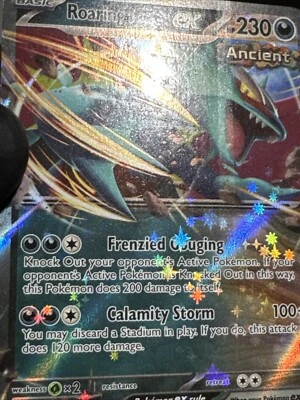 Roaring Moon ex 067 Sv: Scarlet & Violet Promo Cards Holo NM Printing Error - Image 1 of 4