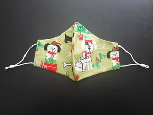 Christmas Dog's Adult Face Mask / Handmade / Reusable / Washable - Picture 1 of 4