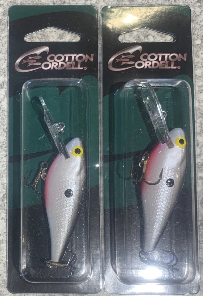 2 Packs Cotton Cordell CC Shad Pearl Black Back Red - Image 1 of 1
