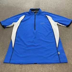 GORE Running Wear Shirt Mens XL Blue Black 1/4 Zip Athletic Train Outdoor - Picture 1 of 11