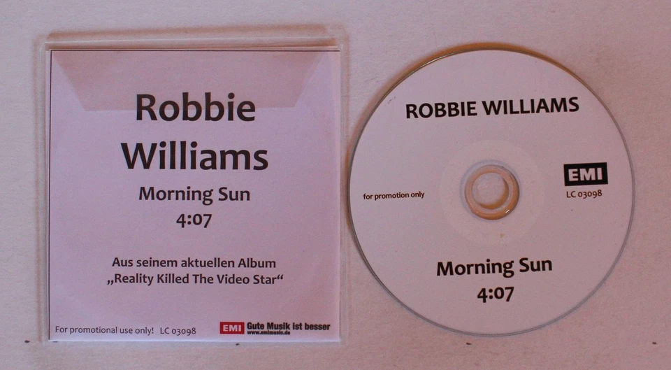 Robbie Williams Morning Sun GER ADV CDR Single 2010 Rare! - Bild 1 von 1