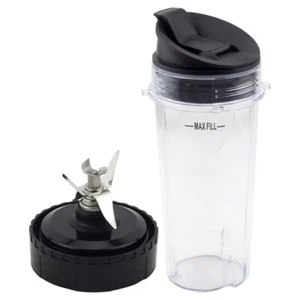 16 oz Cup, Sip & Seal Lid + Extractor Blade for Nutri Ninja BL770 BL772 BL773CO - Picture 1 of 6