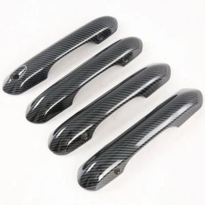 Carbon fiber color Side Door Handle Cover Trim Bezel For Ford Explorer 2020 2021 - Foto 1 di 5