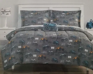 8 pc Dream Space Truck Full Comforter, Shams, Sheet, & Decorative Pillow Set NIP - Picture 1 of 11