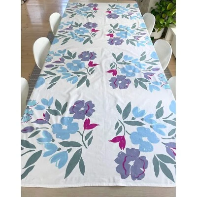 Nappe vintage Marimekko Autere, décoration florale 1984, linge de table rétro - Photo 1/4