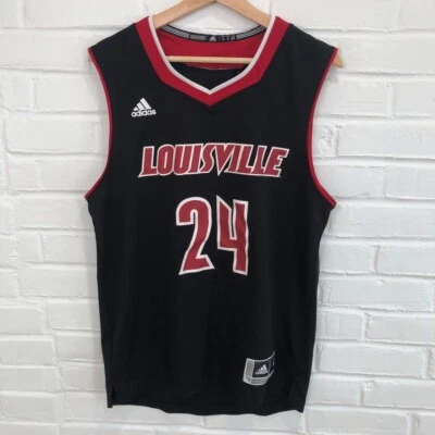 Adidas Louisville Cardinals Basketball Jersey Black #24 Men's Small - Image 1 of 4