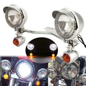 Passing Fog Lamp Turn Signal Light Bar For Kawasaki Vulcan VN 1500 1600 1700 200 - Picture 1 of 12
