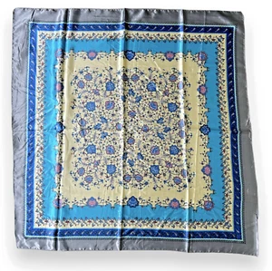 Graublauer Schal quadratisch 35" x 35" Damen marineblau Frauen - Bild 1 von 2