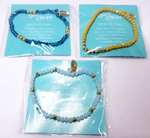 3ct Origami Owl Spirit Stacks Joy, Faithfulness & Goodness - Earthy Tones - Picture 1 of 7