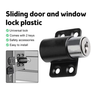 Security Child Window Bolt Locking Zinc Alloy Sliding Door Patio Catch Push Lock - Picture 1 of 16