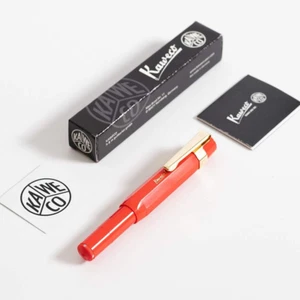 ✨Kaweco Sport Classic Fountain Pen Orange, Fine Nib Sport Octagonal Clip Gold - Picture 1 of 7
