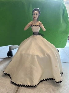 "Muñeca busto de colección antigua de tiza para dama, tapa de sombra de lámpara RARA única usada 15""" - Imagen 1 de 12