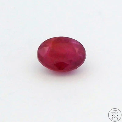 1.40 Carat 7 x 5 mm Natural Ruby Oval Faceted Gemstone Sri Lanka Treated - Image 1 of 4