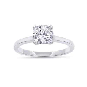 4.15 CT G-H VS-SI Long Cushion Lab Grown Diamond Engagement Ring 14k W Gold - Picture 1 of 4