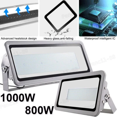 CUTEVER 500W 800W 1000W LED Flood Light Outdoor Stadium Soccer Field Arena Spotlight