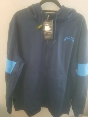 NWT Nike Los Angeles Chargers Mens Therma Zip Up Hoodie Sz XXL AO4127-419 Cover
