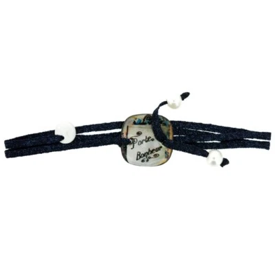 Titli - bracelet nacre message - porte bonheur - bijou artisanal - Photo 1/2