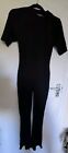 Pretty Little Thing Black Jumpsuit Utility Maternity Short Sleeve size 12