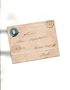 Prussia Postal Envelope Michel Cat#U12FA-MESSEN to Berlin -RPO cancel on back - Picture 1 of 2