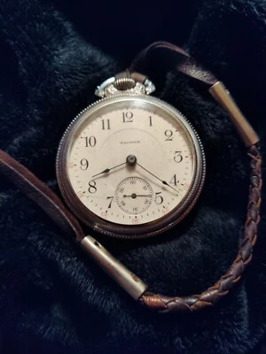 Vintage Waltham Pocket Watch W/Strap 17Jewels WORKS-PreOwned - Image 1 of 4