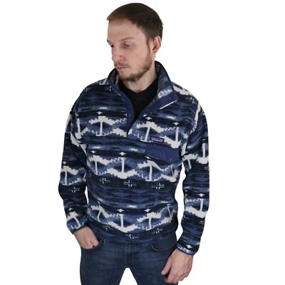 Patagonia Aztec пастухов вязаный Synchilla Snap-T флисовая куртка пальто мужской XS маленький - Изображение 1 из 4
